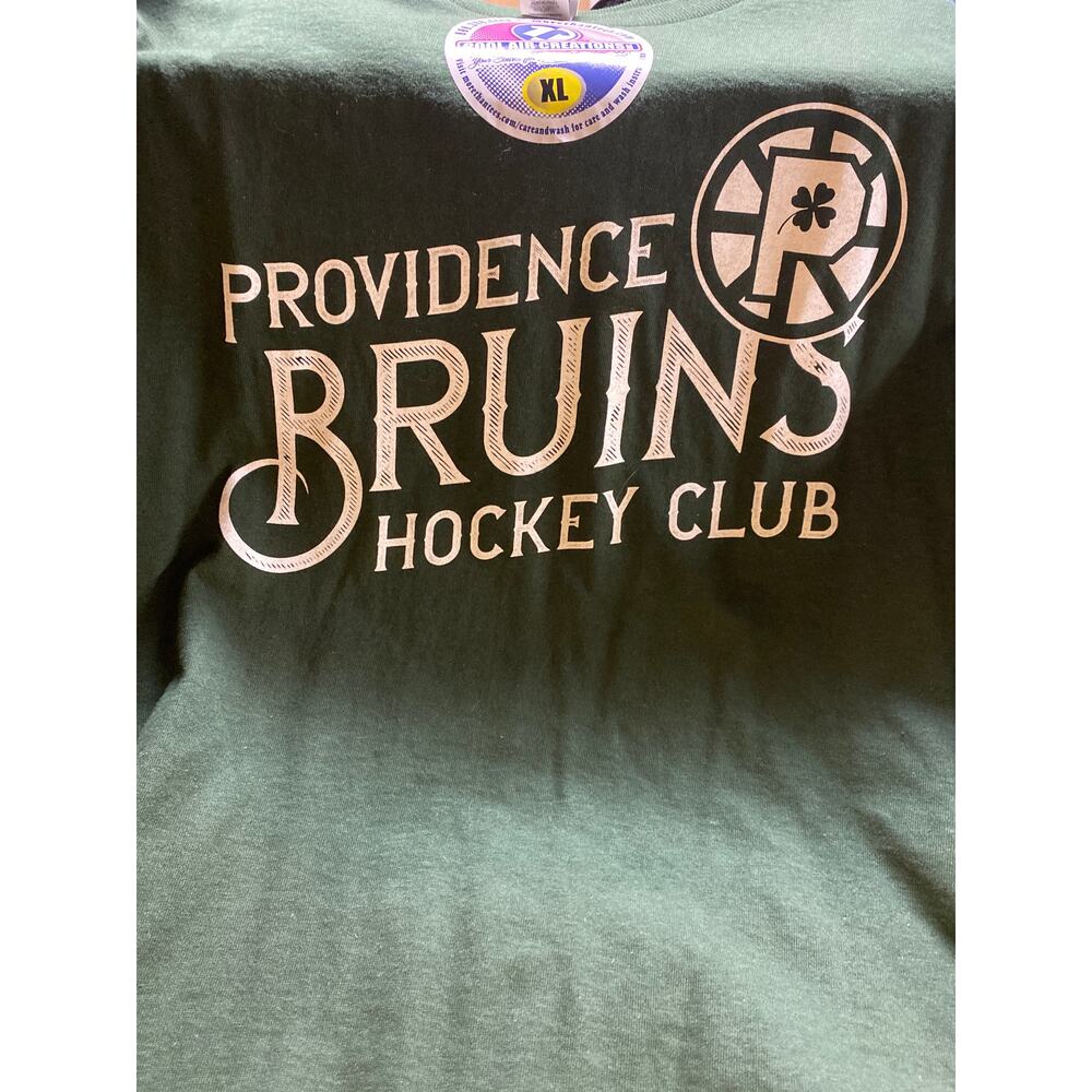 Brand New Gildan Men's Size XL Providence Bruins Hockey Club Green T-Shirt - Picture 2 of 6